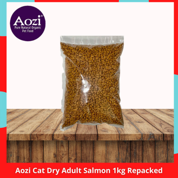 Aozi Dry Cat Adult & Kitten 1kg Repacked All Life Stage Tuna l Salmon