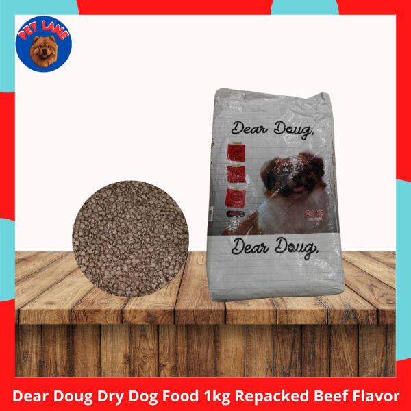 Dear Doug Dry Dog Food Beef Flavor 1kg Repacked