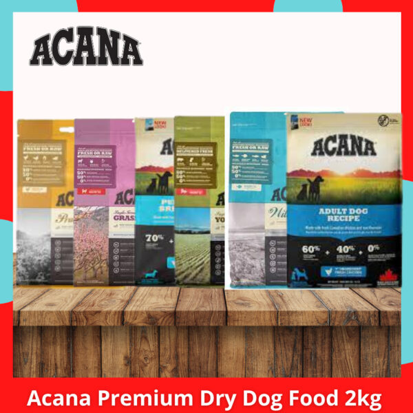 Acana Dry Dog Food 2kg Prairie Poultry l Grass-Fed Lamb l Small Breed l Yorkshire Pork l Wild Coast