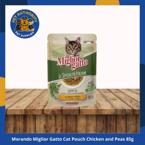 Morando Miglior Gatto Cat Pouch with Chicken and Peas 85g Morando Miglior Gatto Cat Pouch with Chicken and Peas 85g - Image 1