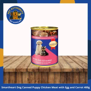 Smartheart Dog Canned Puppy Chicken Meat with Egg and Carrot 400g Smartheart Dog Canned Puppy Chicken Meat with Egg and Carrot 400g - Image 1