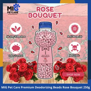 Mig Pet Care Premium Deodorizing Beads Rose Bouquet 250g Mig Pet Care Premium Deodorizing Beads Rose Bouquet 250g - Image 1