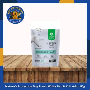 Nature's Protection Dog Pouch White Fish & Krill Adult 85g Nature's Protection Dog Pouch White Fish & Krill Adult 85g - Image 1