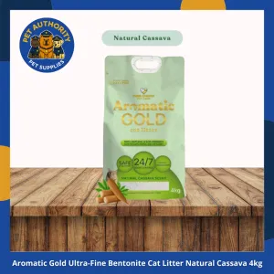 Aromatic Gold Ultra-Fine Cat Litter Natural Cassava 4kg Aromatic Gold Ultra-Fine Cat Litter Natural Cassava 4kg - Image 1